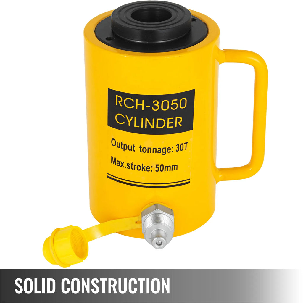 SucceBuy 20T/30T/60T Hollow Plunger Hydraulic Cylinder Jack Single Acting Ram Cylinder 100mm Heavy Duty Lifting Tool