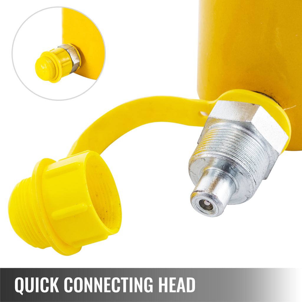 SucceBuy 20T/30T/60T Hollow Plunger Hydraulic Cylinder Jack Single Acting Ram Cylinder 100mm Heavy Duty Lifting Tool