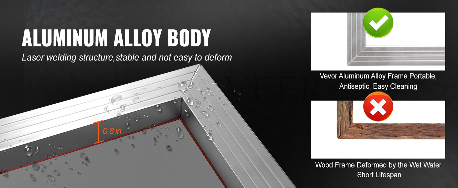 SucceBuy Screen Printing Kit 2/3 Pieces Aluminum Silk Screen Printing Frames 110 Count Mesh 5 Glitters and Screen Printing